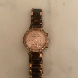 Michael Kors Rose Gold and Tortoise Watch